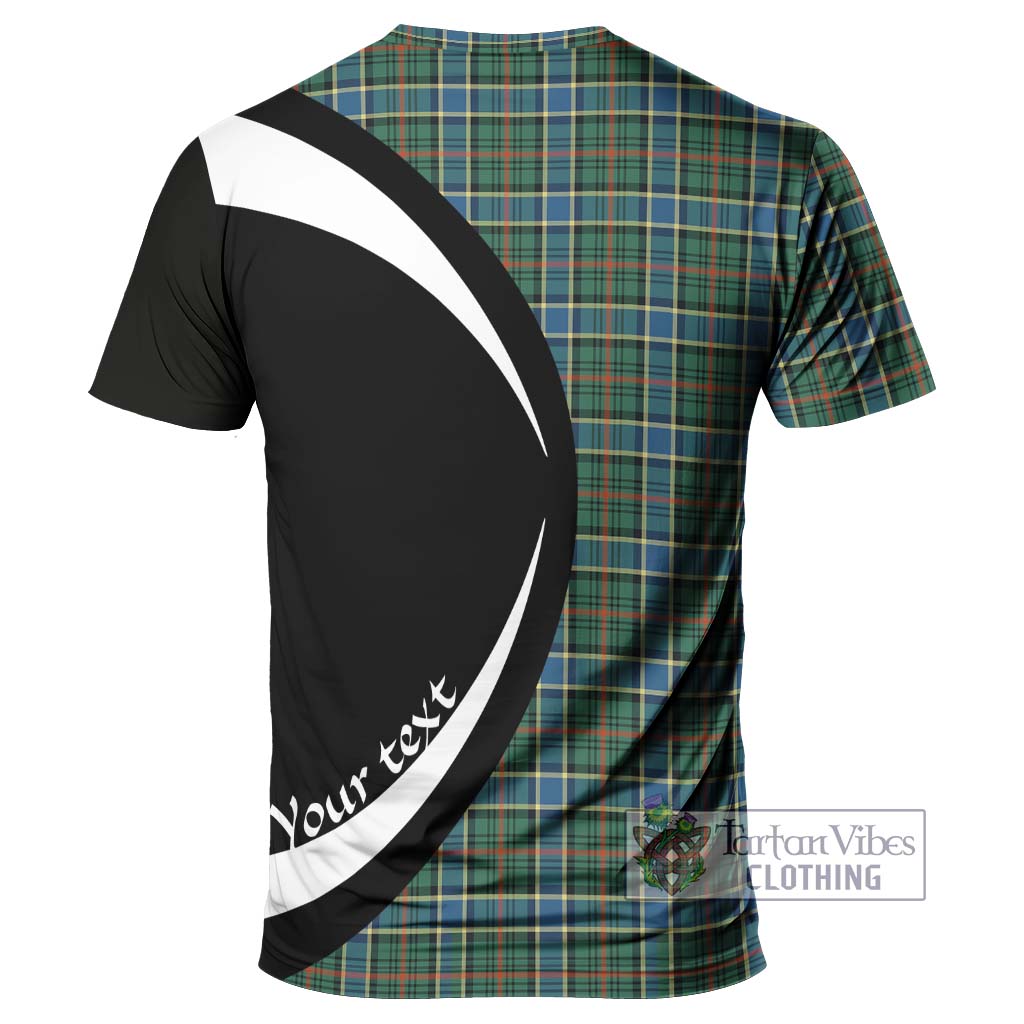 Tartan Vibes Clothing Ogilvie (Ogilvy) Hunting Ancient Tartan T-Shirt with Family Crest Circle Style