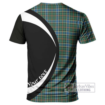 Ogilvie (Ogilvy) Hunting Ancient Tartan T-Shirt with Family Crest Circle Style