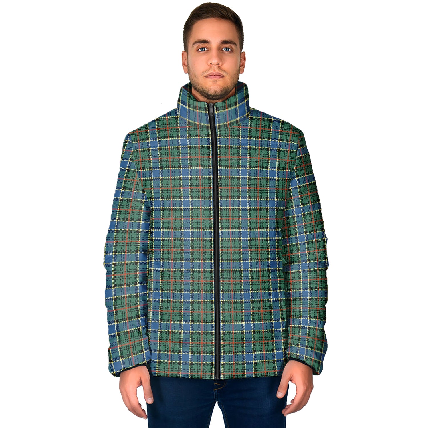 Ogilvie (Ogilvy) Hunting Ancient Tartan Padded Jacket - Tartan Vibes Clothing