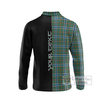 Ogilvie (Ogilvy) Hunting Ancient Tartan Long Sleeve Polo Shirt with Family Crest and Half Of Me Style