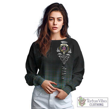 Ogilvie (Ogilvy) Hunting Ancient Tartan Sweatshirt Featuring Alba Gu Brath Family Crest Celtic Inspired