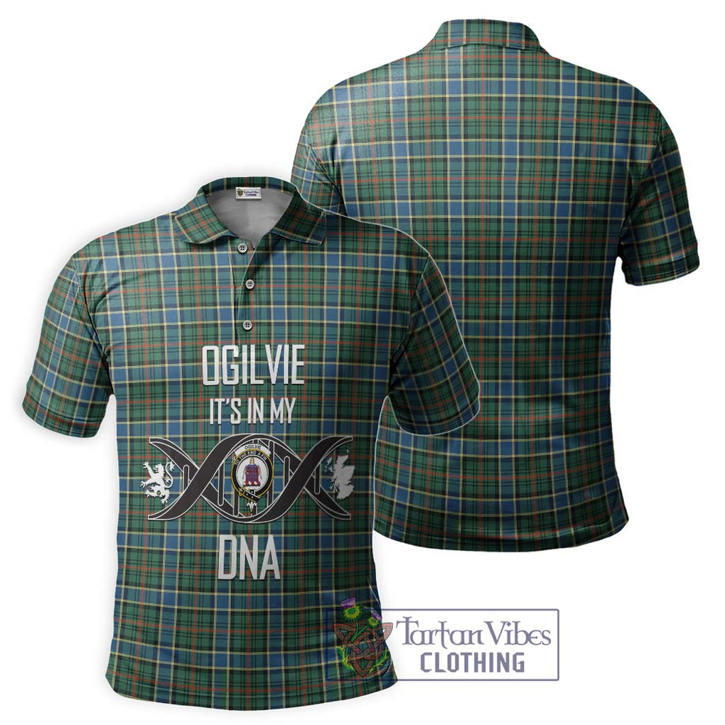 Ogilvie (Ogilvy) Hunting Ancient Tartan Polo Shirt with Family Crest DNA In Me Style - Tartanvibesclothing Shop