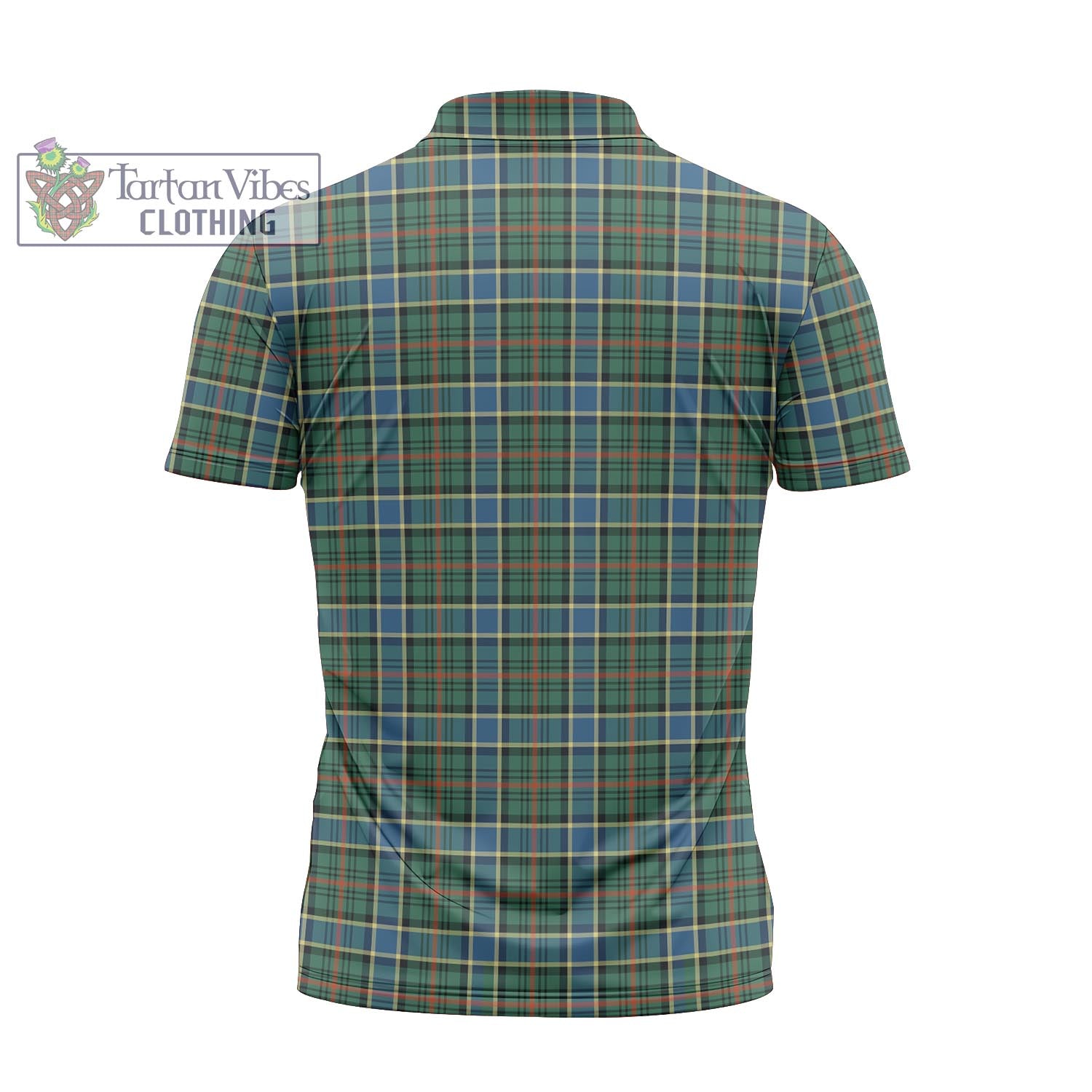 Tartan Vibes Clothing Ogilvie (Ogilvy) Hunting Ancient Tartan Zipper Polo Shirt with Family Crest