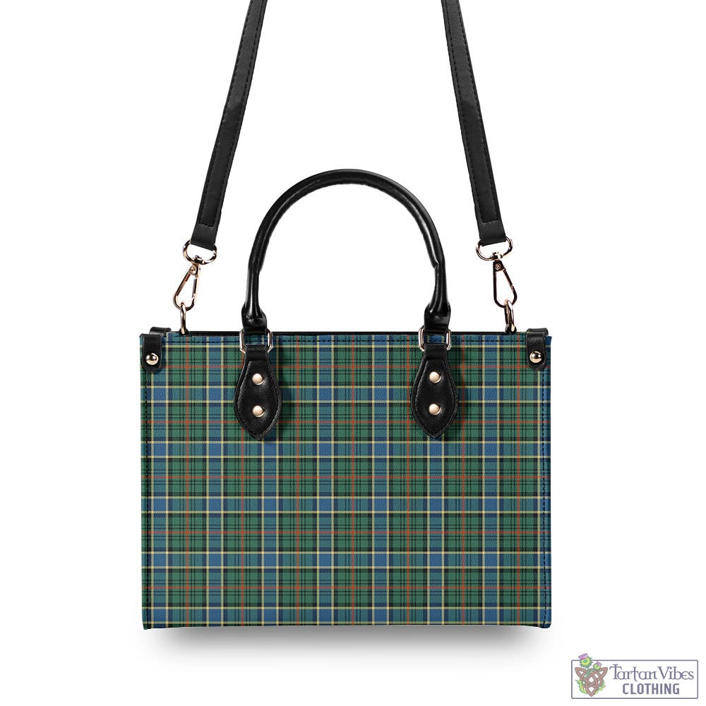 Tartan Vibes Clothing Ogilvie (Ogilvy) Hunting Ancient Tartan Luxury Leather Handbags