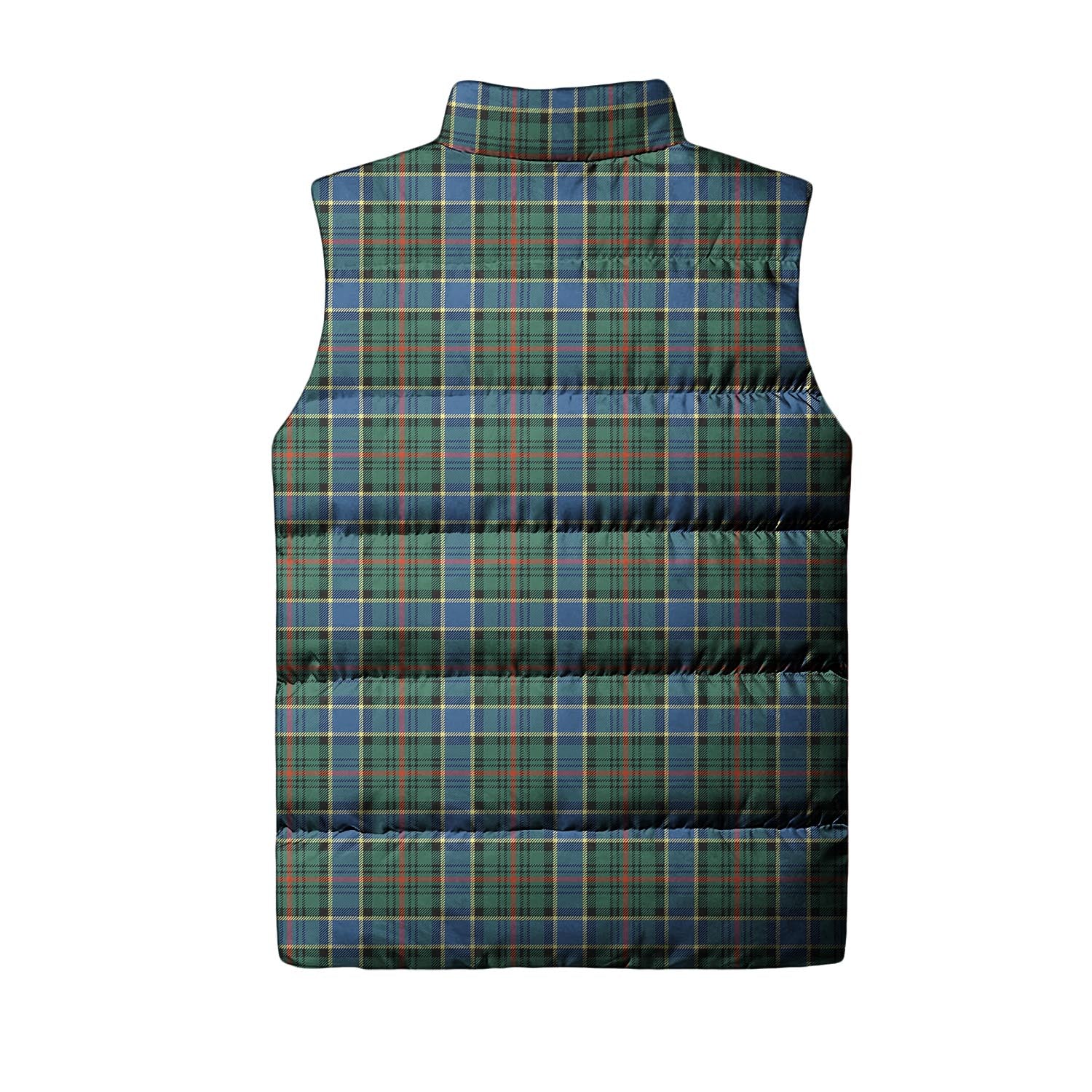 Ogilvie (Ogilvy) Hunting Ancient Tartan Sleeveless Puffer Jacket with Family Crest - Tartanvibesclothing