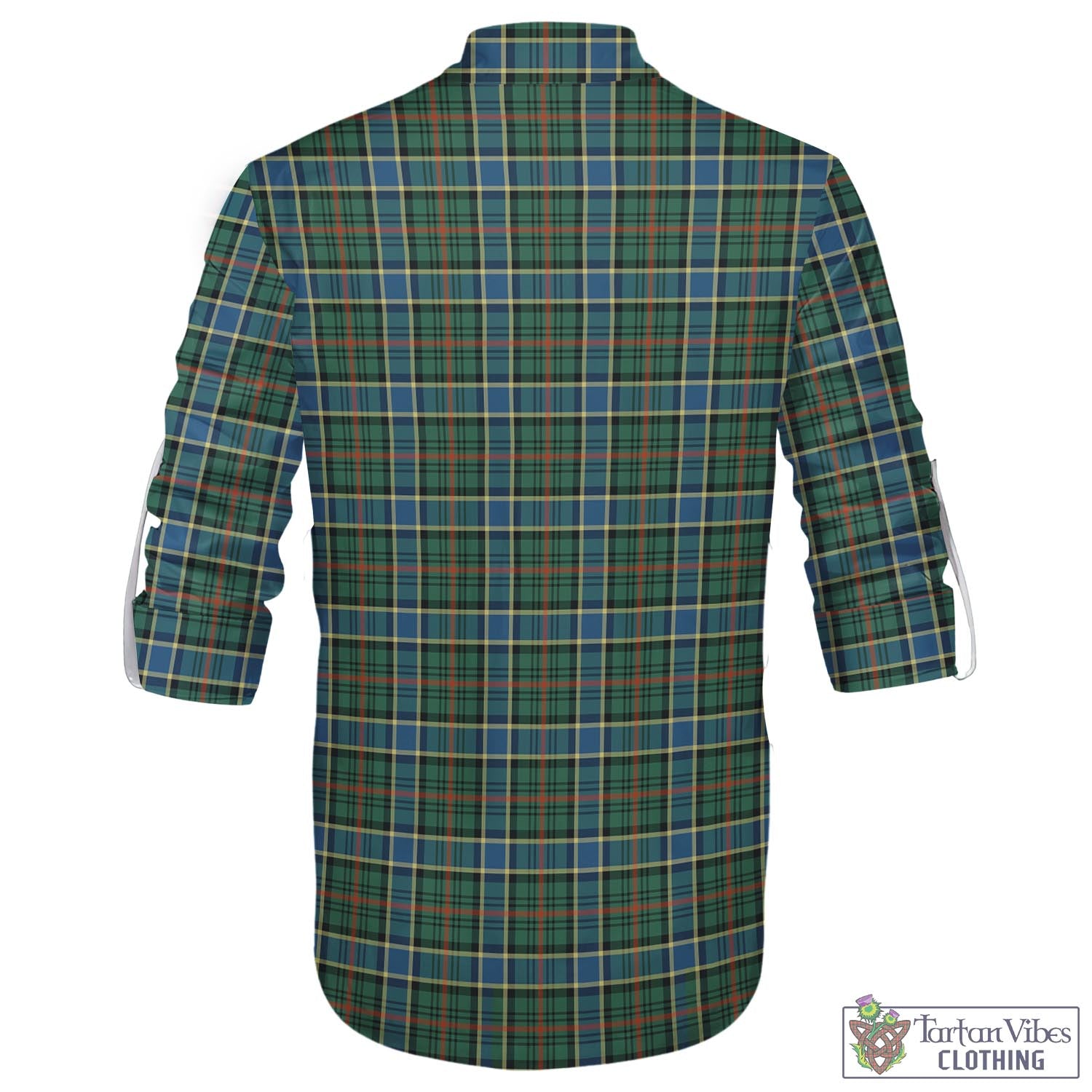 Tartan Vibes Clothing Ogilvie (Ogilvy) Hunting Ancient Tartan Men's Scottish Traditional Jacobite Ghillie Kilt Shirt