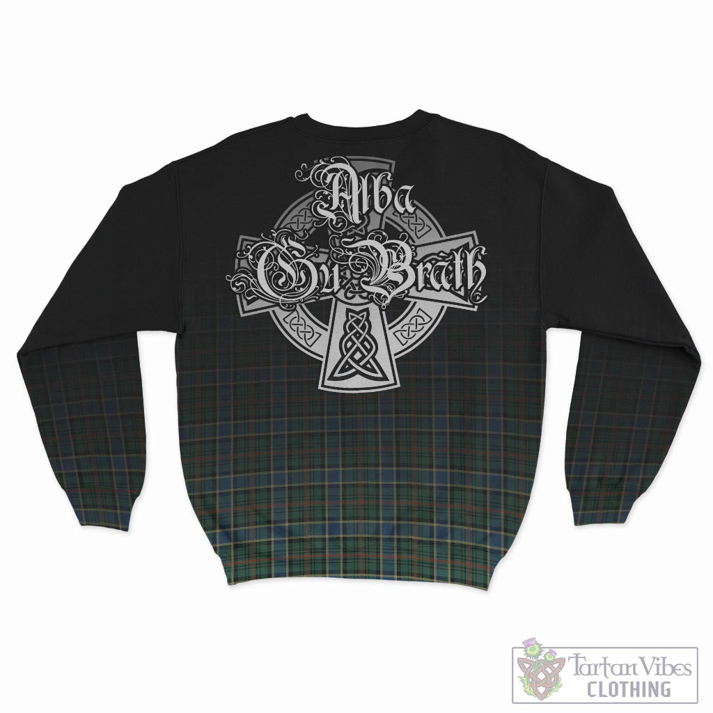 Tartan Vibes Clothing Ogilvie (Ogilvy) Hunting Ancient Tartan Sweatshirt Featuring Alba Gu Brath Family Crest Celtic Inspired