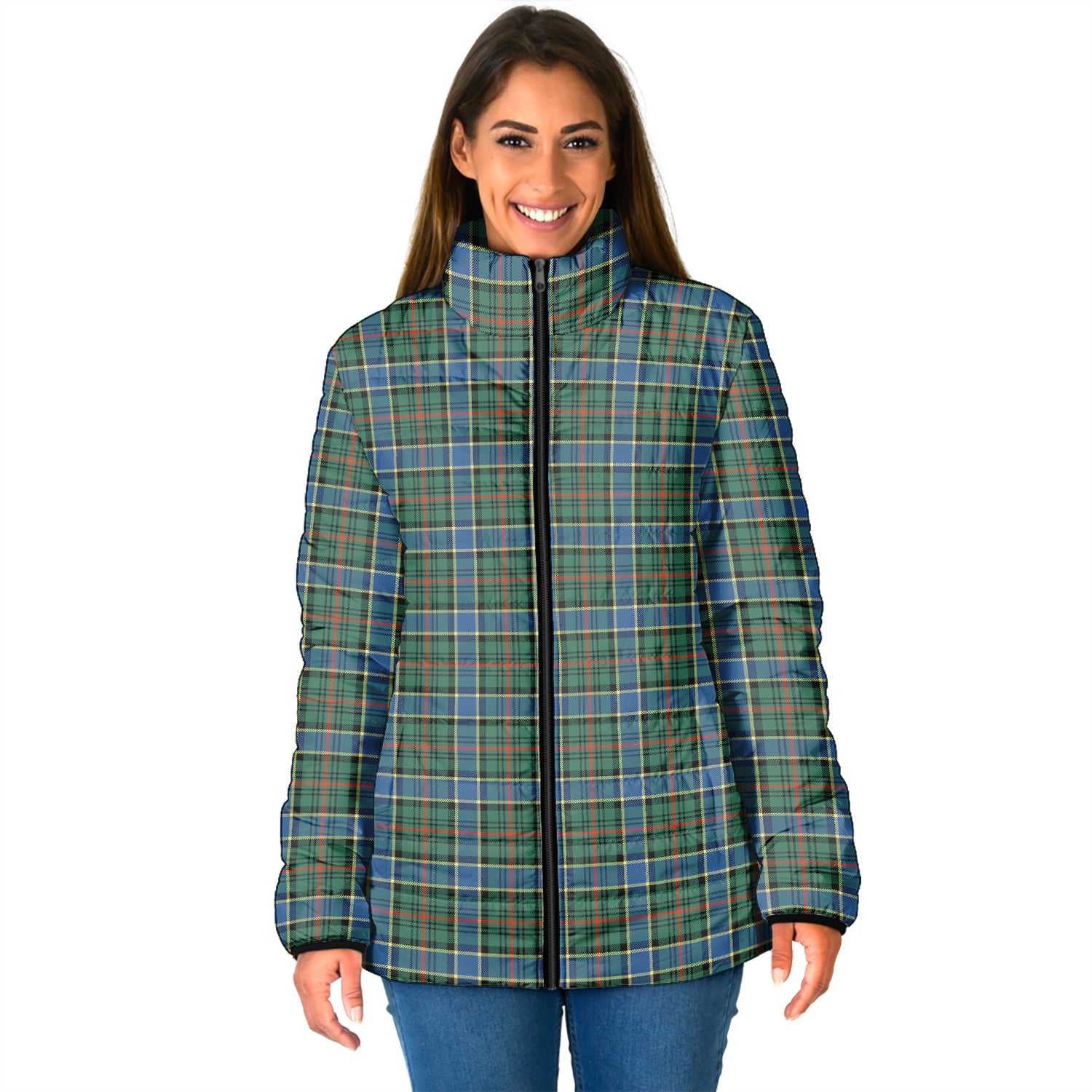 Ogilvie (Ogilvy) Hunting Ancient Tartan Padded Jacket - Tartan Vibes Clothing