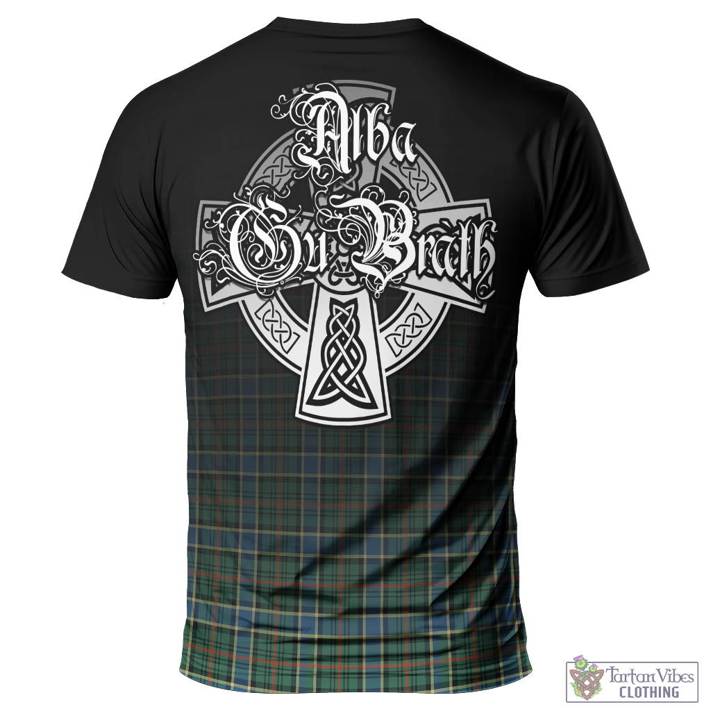 Tartan Vibes Clothing Ogilvie (Ogilvy) Hunting Ancient Tartan T-Shirt Featuring Alba Gu Brath Family Crest Celtic Inspired