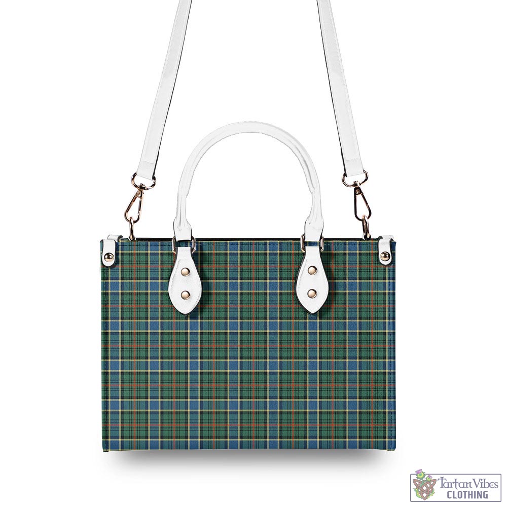 Tartan Vibes Clothing Ogilvie (Ogilvy) Hunting Ancient Tartan Luxury Leather Handbags