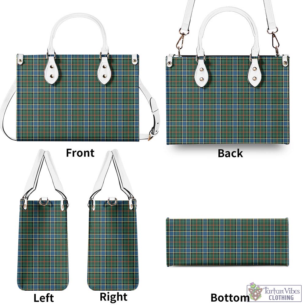 Tartan Vibes Clothing Ogilvie (Ogilvy) Hunting Ancient Tartan Luxury Leather Handbags