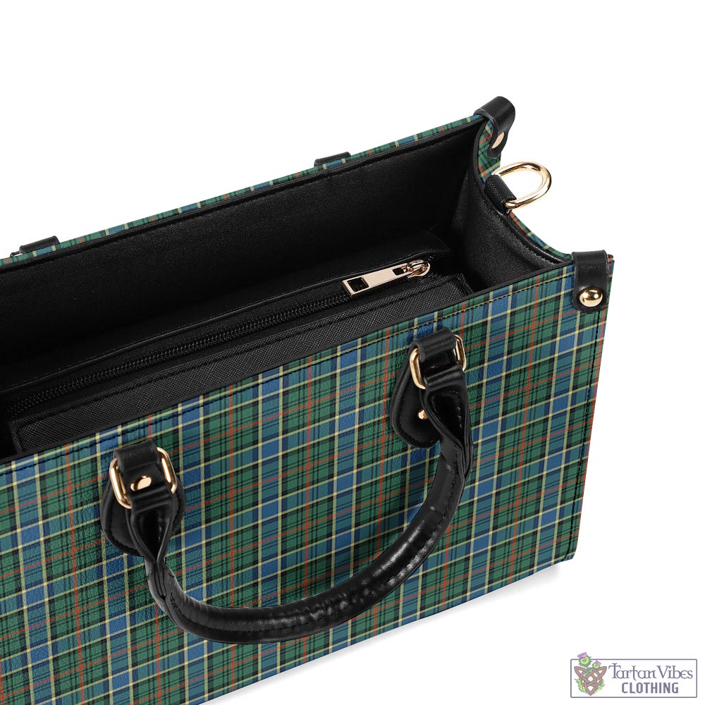 Tartan Vibes Clothing Ogilvie (Ogilvy) Hunting Ancient Tartan Luxury Leather Handbags