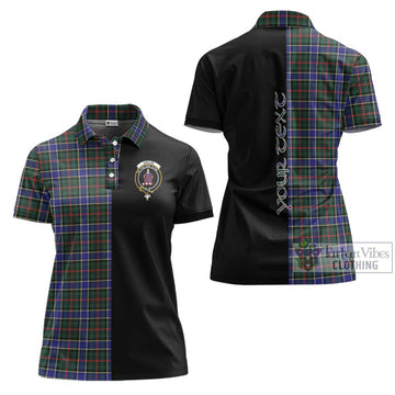 Ogilvie (Ogilvy) Hunting Modern Tartan Women's Polo Shirt with Family Crest and Half Of Me Style