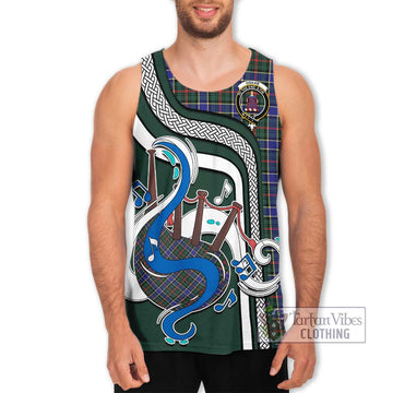 Ogilvie (Ogilvy) Hunting Modern Tartan Men's Tank Top with Epic Bagpipe Style