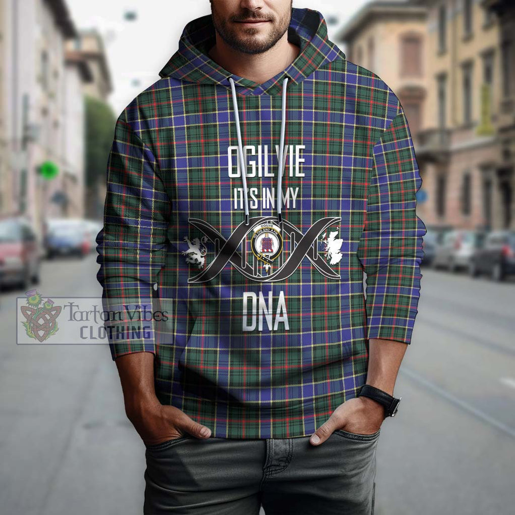 Ogilvie (Ogilvy) Hunting Modern Tartan Hoodie with Family Crest DNA In Me Style Pullover Hoodie - Tartanvibesclothing Shop