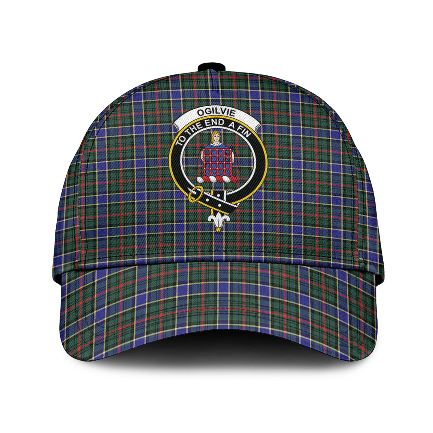 Ogilvie (Ogilvy) Hunting Modern Tartan Classic Cap with Family Crest Classic Cap Universal Fit - Tartan Vibes Clothing