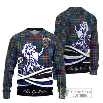 Ogilvie (Ogilvy) Hunting Modern Tartan Ugly Sweater with Alba Gu Brath Regal Lion Emblem