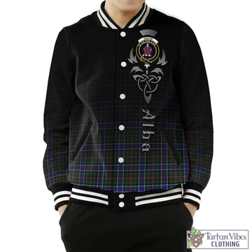 Ogilvie (Ogilvy) Hunting Modern Tartan Baseball Jacket Featuring Alba Gu Brath Family Crest Celtic Inspired