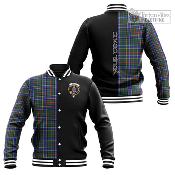 Ogilvie (Ogilvy) Hunting Modern Tartan Baseball Jacket with Family Crest and Half Of Me Style