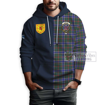 Ogilvie (Ogilvy) Hunting Modern Tartan Hoodie Alba with Scottish Lion Royal Arm Half Style