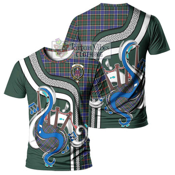 Ogilvie (Ogilvy) Hunting Modern Tartan T-Shirt with Epic Bagpipe Style