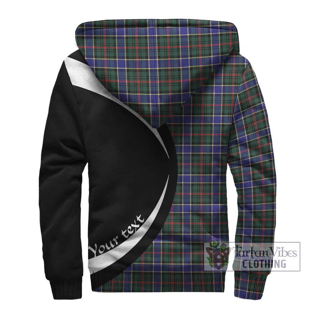 Ogilvie (Ogilvy) Hunting Modern Tartan Sherpa Hoodie with Family Crest Circle Style - Tartan Vibes Clothing