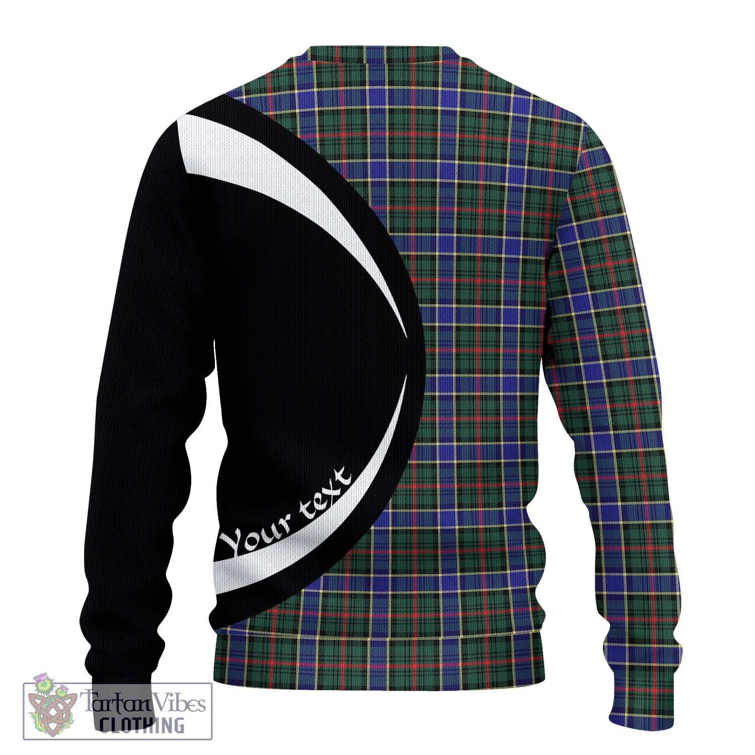 Ogilvie (Ogilvy) Hunting Modern Tartan Knitted Sweater with Family Crest Circle Style - Tartan Vibes Clothing