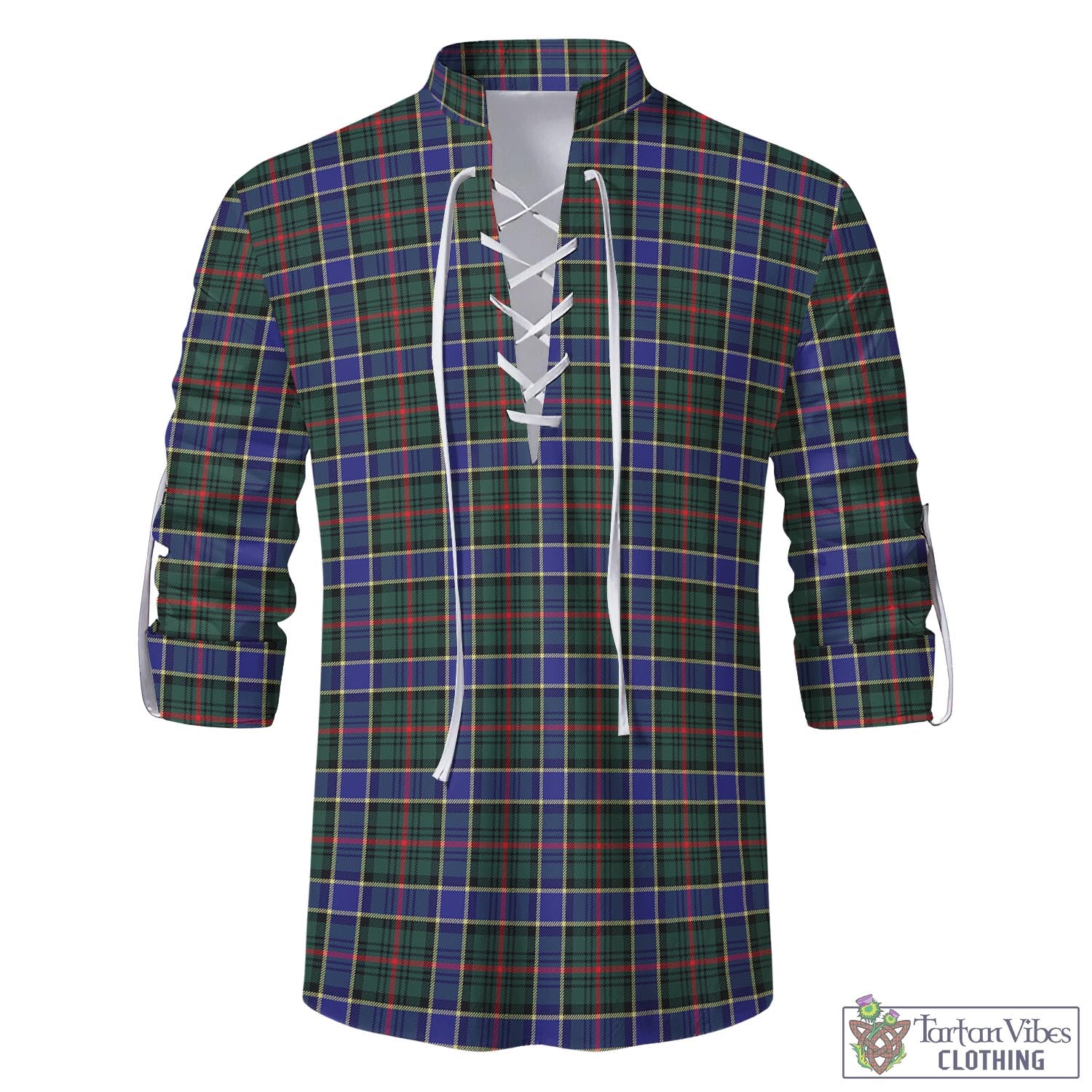 Tartan Vibes Clothing Ogilvie (Ogilvy) Hunting Modern Tartan Men's Scottish Traditional Jacobite Ghillie Kilt Shirt