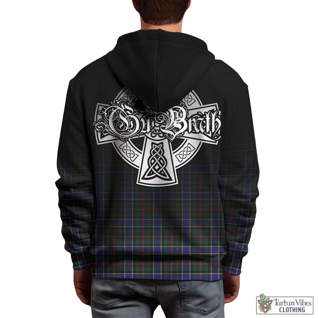 Tartan Vibes Clothing Ogilvie (Ogilvy) Hunting Modern Tartan Hoodie Featuring Alba Gu Brath Family Crest Celtic Inspired