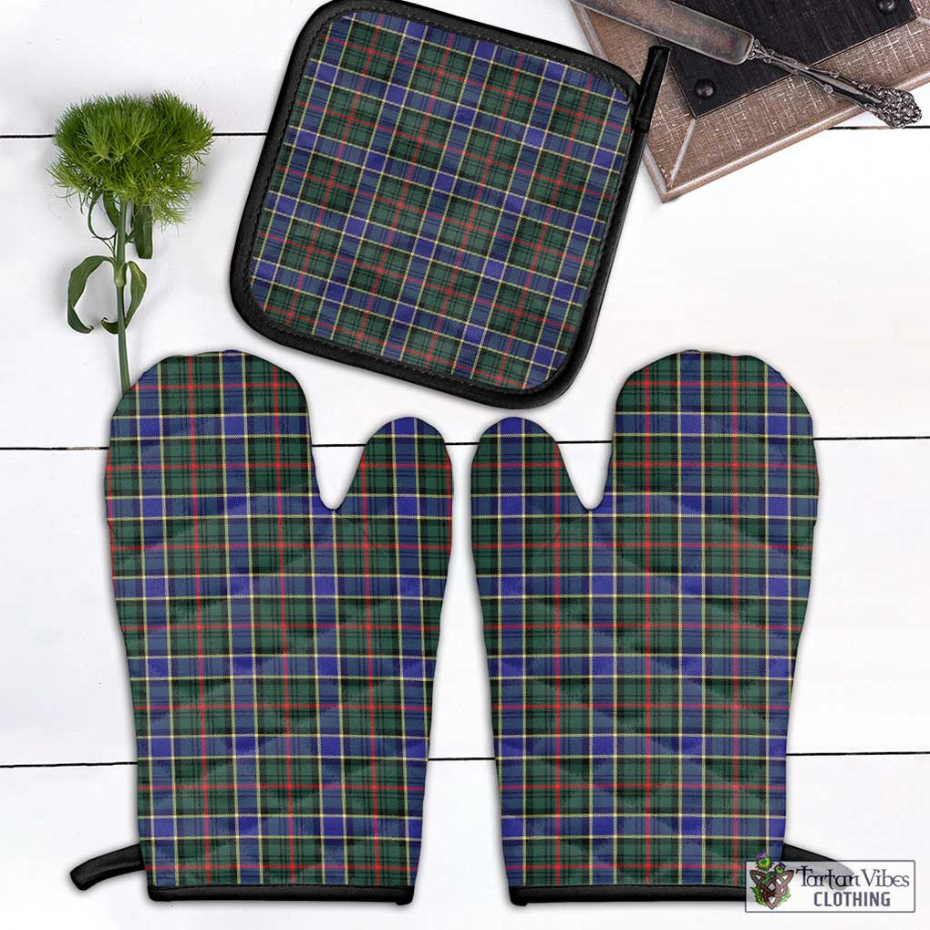 Ogilvie (Ogilvy) Hunting Modern Tartan Combo Oven Mitt & Pot-Holder Combo 1 Oven Mitt & 1 Pot-Holder Black - Tartan Vibes Clothing