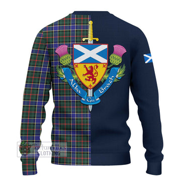 Ogilvie (Ogilvy) Hunting Modern Tartan Ugly Sweater with Scottish Lion Royal Arm Half Style