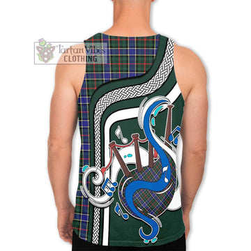 Ogilvie (Ogilvy) Hunting Modern Tartan Men's Tank Top with Epic Bagpipe Style