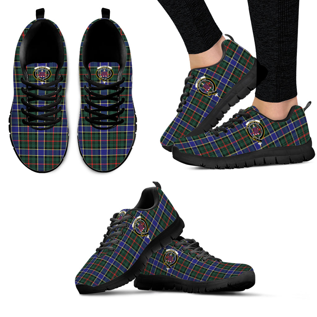 Ogilvie (Ogilvy) Hunting Modern Tartan Sneakers with Family Crest - Tartan Vibes Clothing