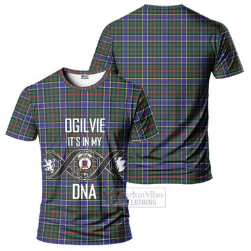 Ogilvie (Ogilvy) Hunting Modern Tartan T-Shirt with Family Crest DNA In Me Style