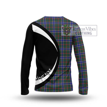 Ogilvie (Ogilvy) Hunting Modern Tartan Long Sleeve T-Shirt with Family Crest Circle Style