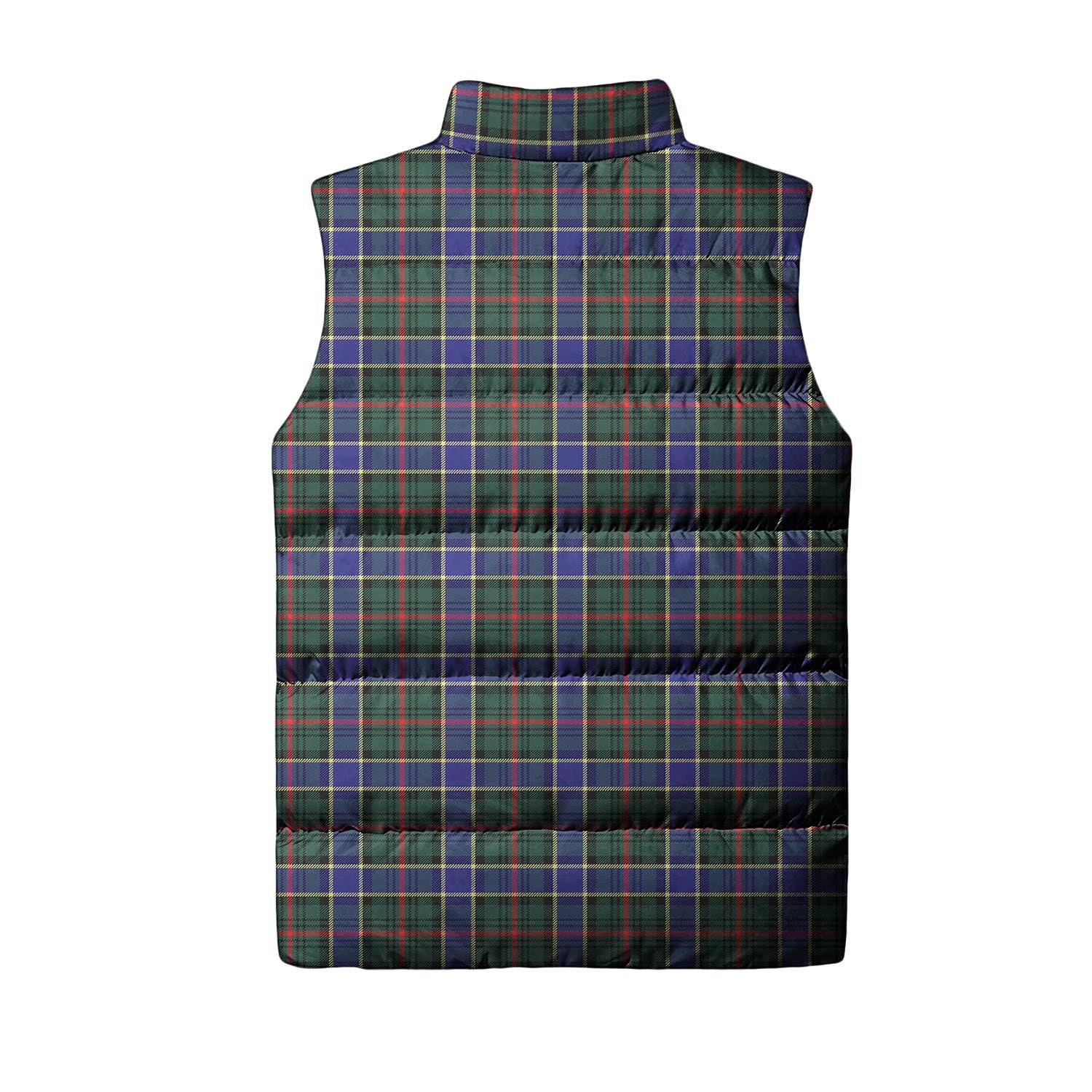 Ogilvie (Ogilvy) Hunting Modern Tartan Sleeveless Puffer Jacket with Family Crest - Tartanvibesclothing