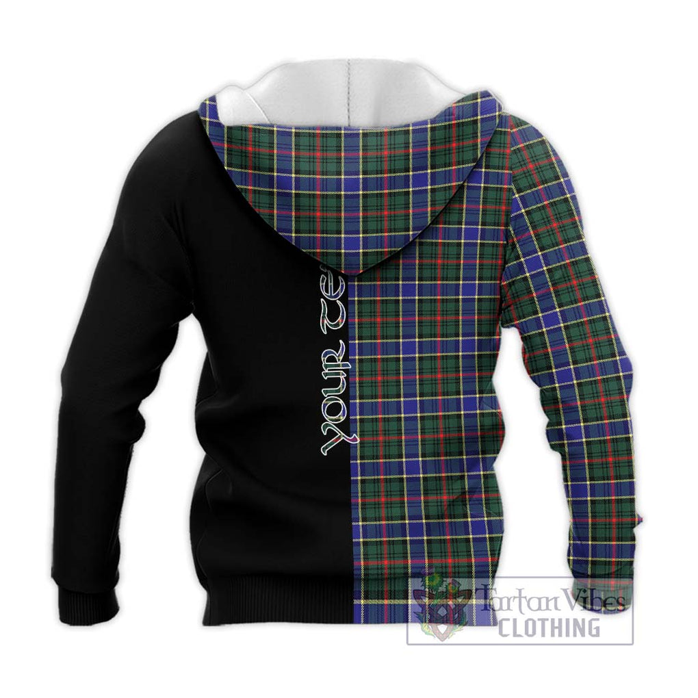 Ogilvie (Ogilvy) Hunting Modern Tartan Knitted Hoodie with Family Crest and Half Of Me Style - Tartanvibesclothing Shop