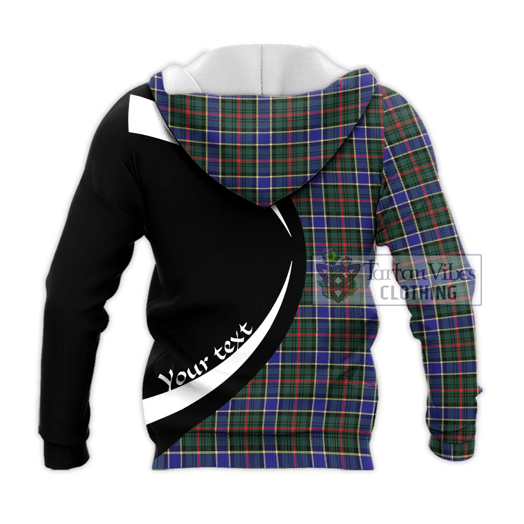 Ogilvie (Ogilvy) Hunting Modern Tartan Knitted Hoodie with Family Crest Circle Style - Tartan Vibes Clothing