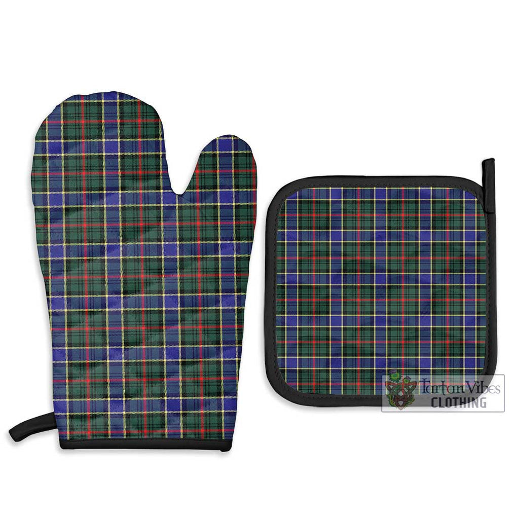 Ogilvie (Ogilvy) Hunting Modern Tartan Combo Oven Mitt & Pot-Holder Combo 1 Oven Mitt & 2 Pot-Holder Black - Tartan Vibes Clothing