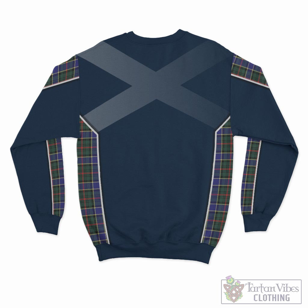 Tartan Vibes Clothing Ogilvie (Ogilvy) Hunting Modern Tartan Sweatshirt with Family Crest and Scottish Thistle Vibes Sport Style