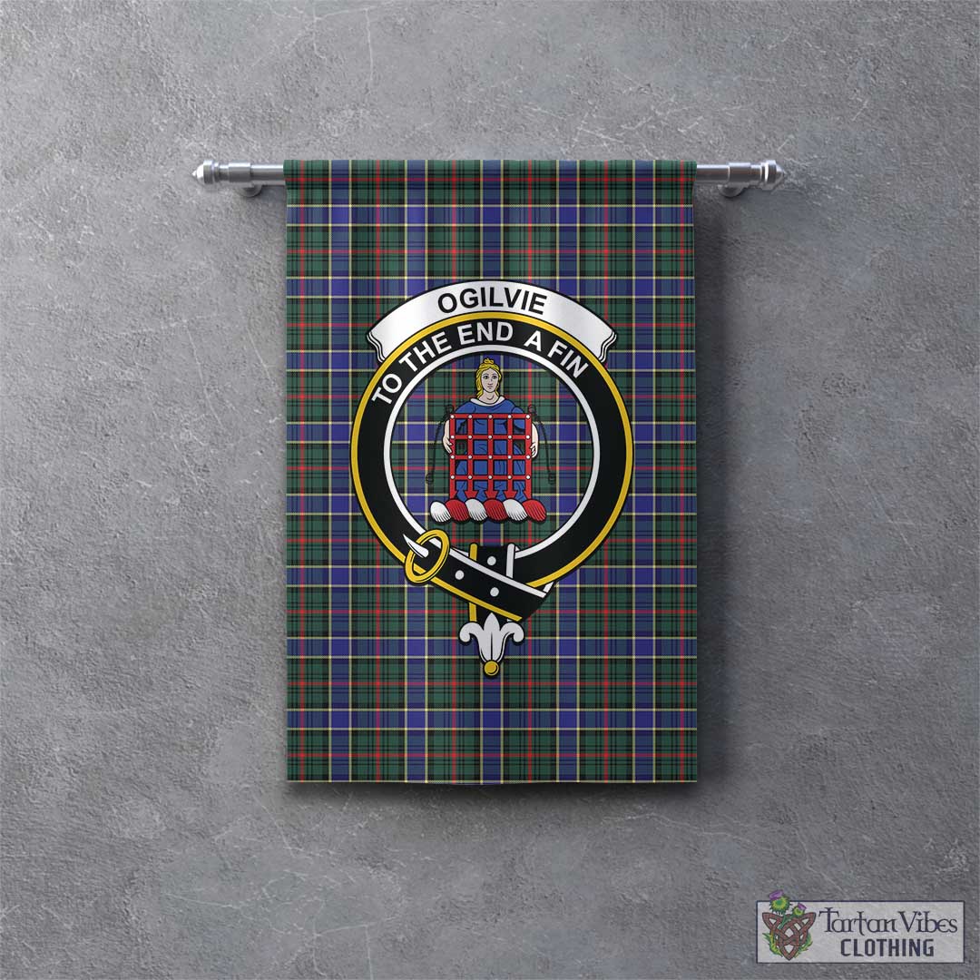 Ogilvie (Ogilvy) Hunting Modern Tartan Gonfalon, Tartan Banner with Fa