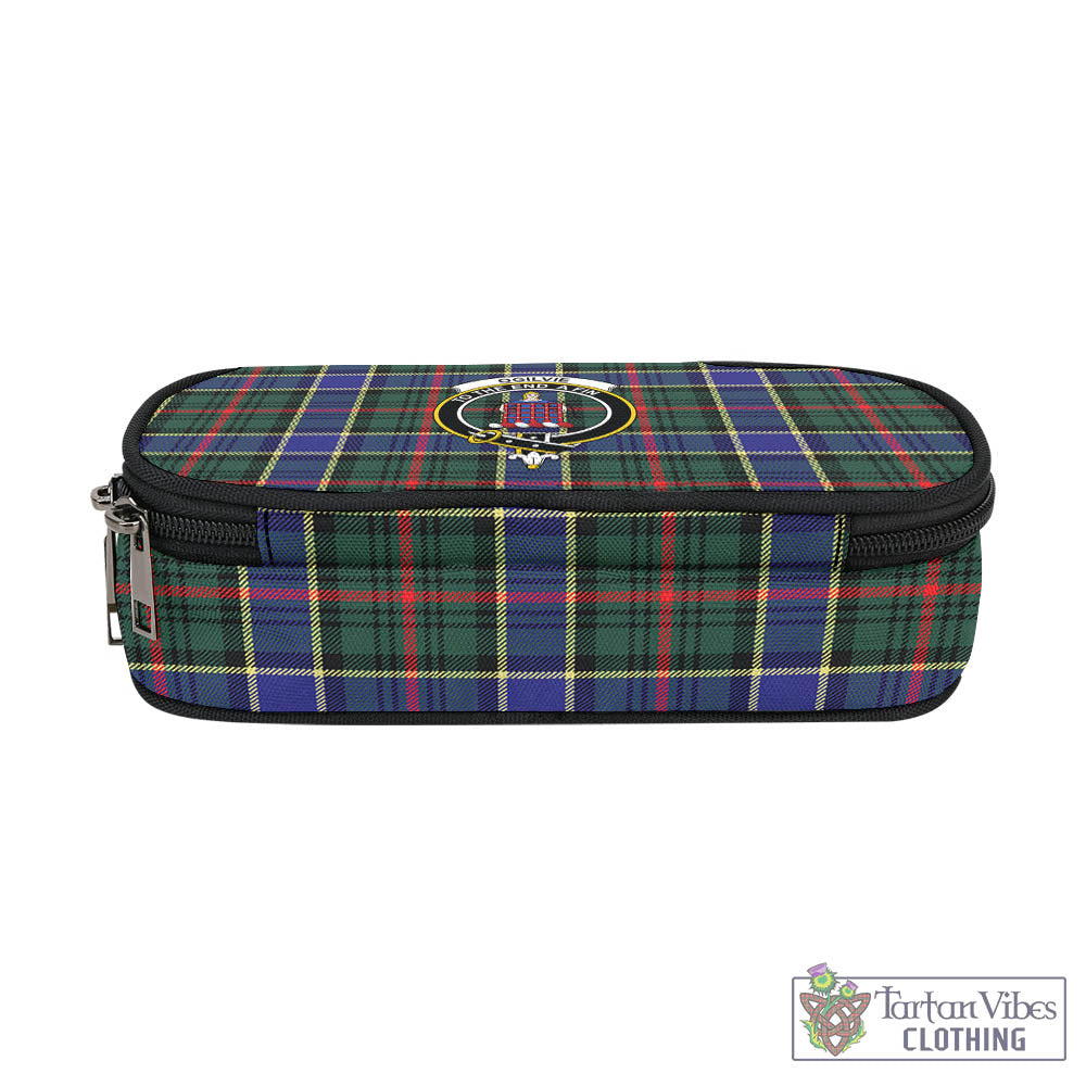 Tartan Vibes Clothing Ogilvie (Ogilvy) Hunting Modern Tartan Pen and Pencil Case with Family Crest