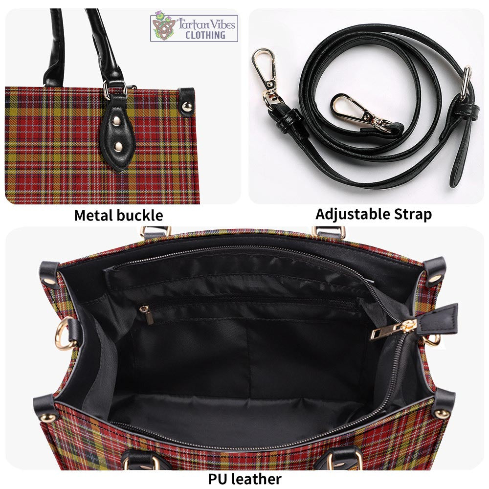 Tartan Vibes Clothing Ogilvie (Ogilvy) of Strathallan Tartan Luxury Leather Handbags