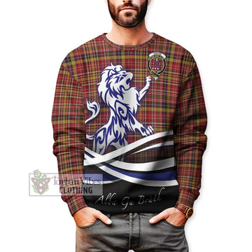 Ogilvie (Ogilvy) of Strathallan Tartan Sweatshirt with Alba Gu Brath Regal Lion Emblem