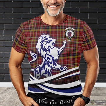 Ogilvie (Ogilvy) of Strathallan Tartan T-Shirt with Alba Gu Brath Regal Lion Emblem