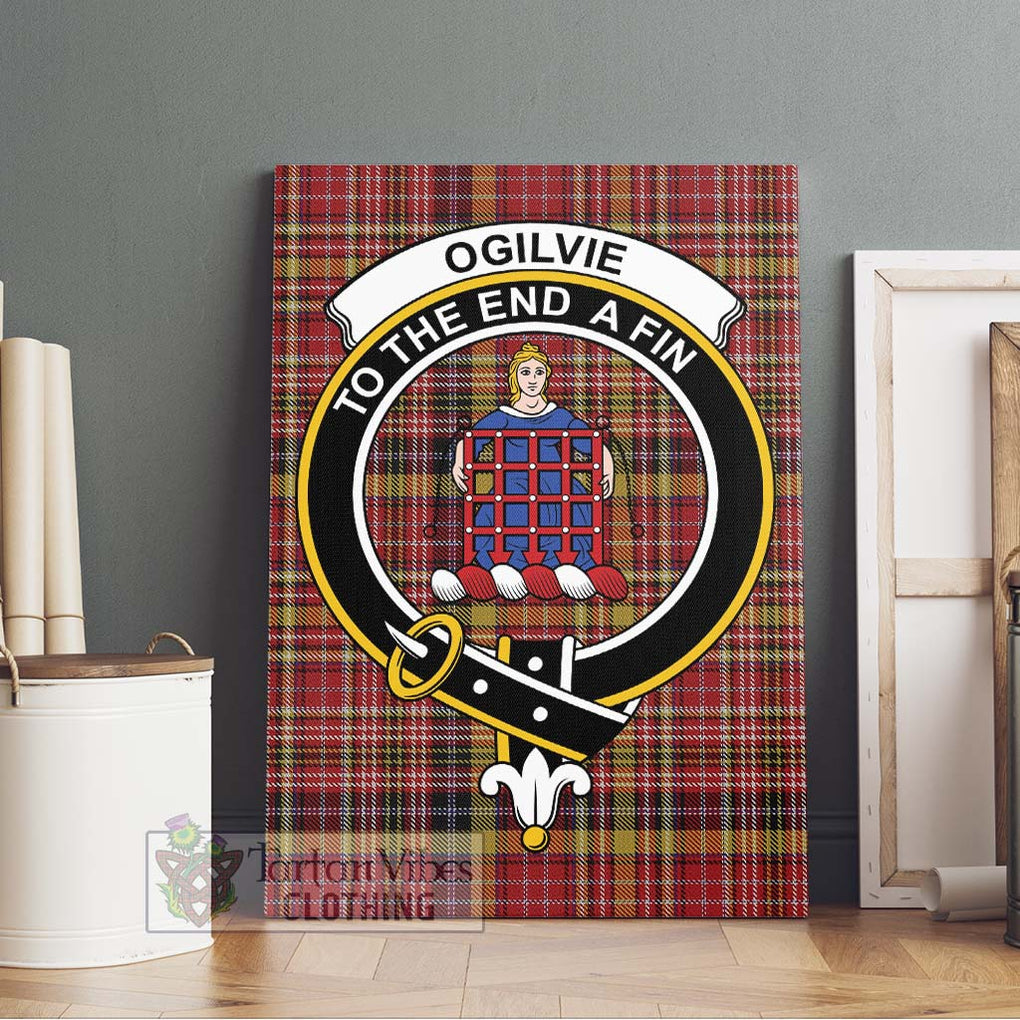 Ogilvie (Ogilvy) of Strathallan Tartan Canvas Print Wall Art with Family Crest Without Frame - Tartan Vibes Clothing