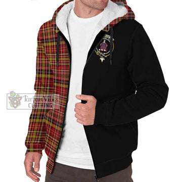 Ogilvie (Ogilvy) of Strathallan Tartan Sherpa Hoodie with Family Crest and Half Of Me Style