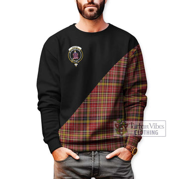 Ogilvie (Ogilvy) of Strathallan Tartan Sweatshirt with Family Crest and Military Logo Style