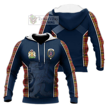 Ogilvie (Ogilvy) of Strathallan Tartan Knitted Hoodie with Family Crest and Lion Rampant Vibes Sport Style