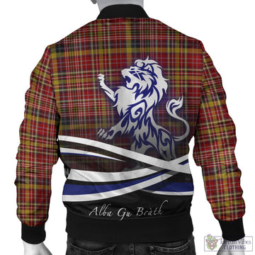 Ogilvie (Ogilvy) of Strathallan Tartan Bomber Jacket with Alba Gu Brath Regal Lion Emblem